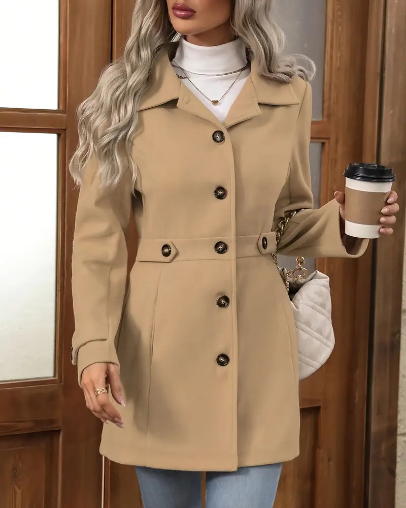 Elara Women's Tailored Double Breasted Coat