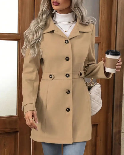 Elara Women's Tailored Double Breasted Coat
