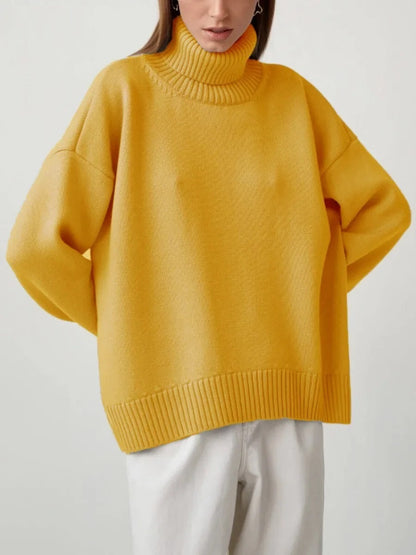 Sloane Knitted Turtleneck Sweater with Relaxed Fit