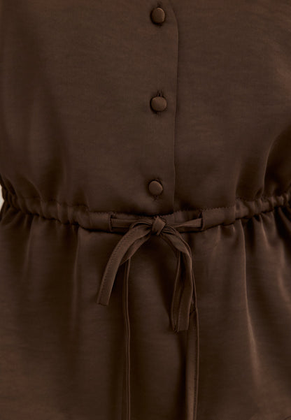 Olivia Satin Puff Sleeve Blouse