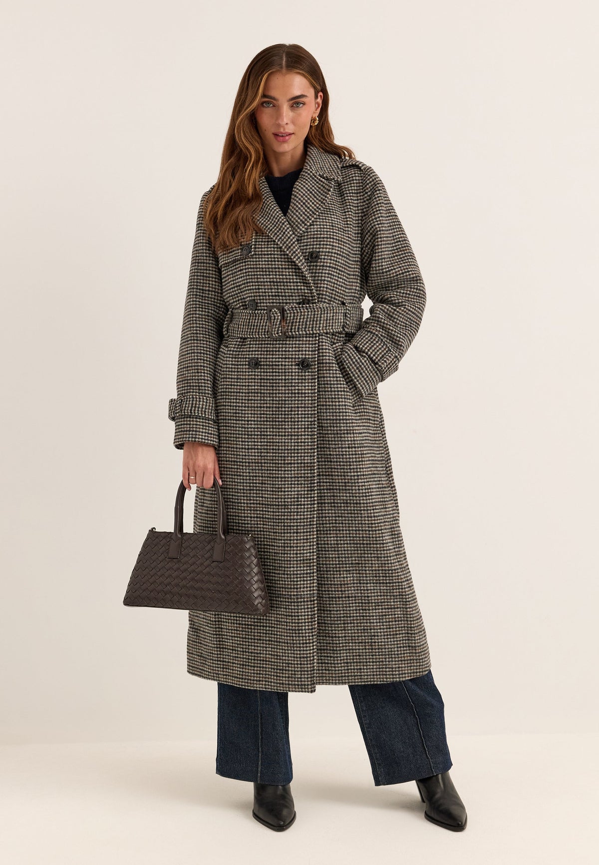 Isabella Elegant Wool Blend Trench Coat
