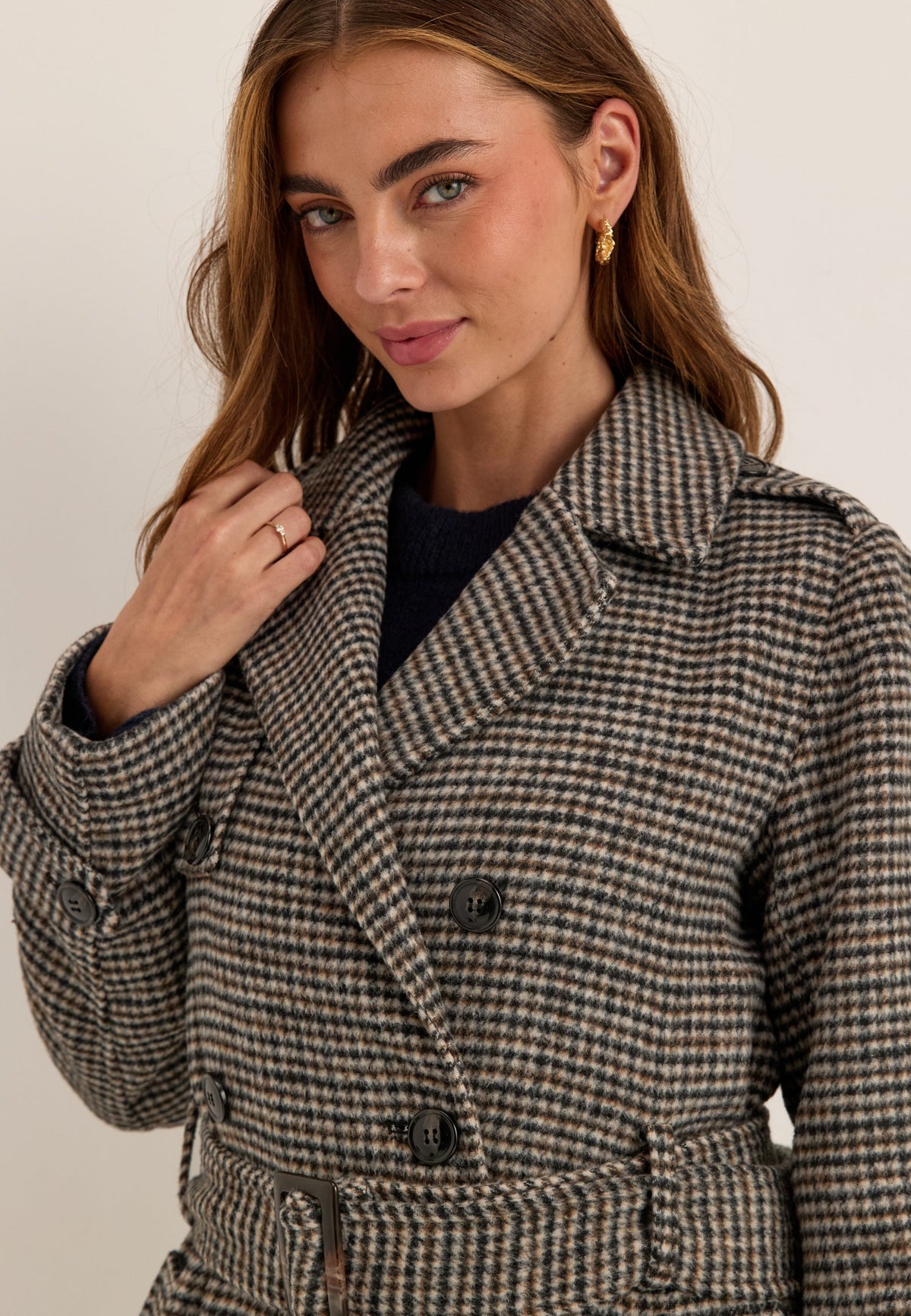 Isabella Elegant Wool Blend Trench Coat