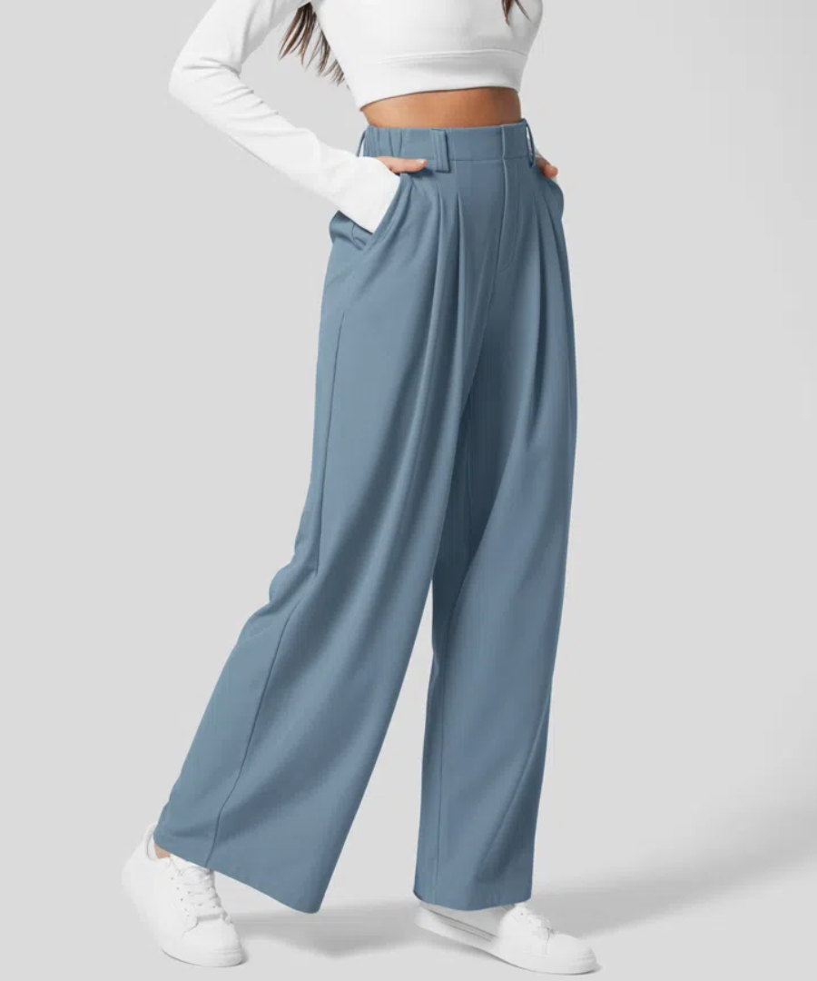 Aria High Waisted Wide Leg Trousers