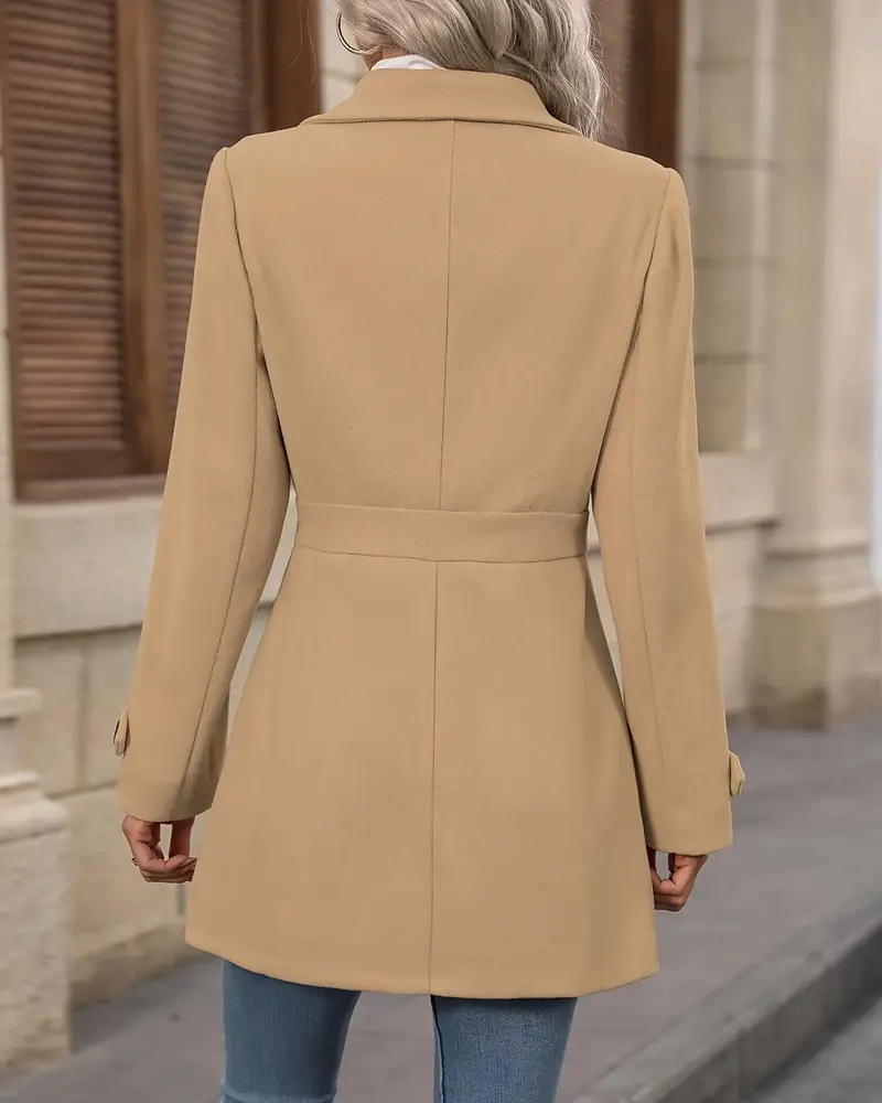 Elara Women's Tailored Double Breasted Coat