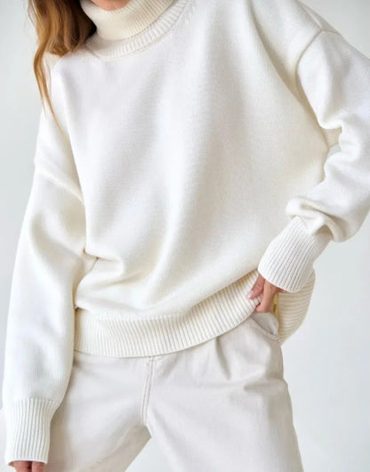 Sloane Knitted Turtleneck Sweater with Relaxed Fit