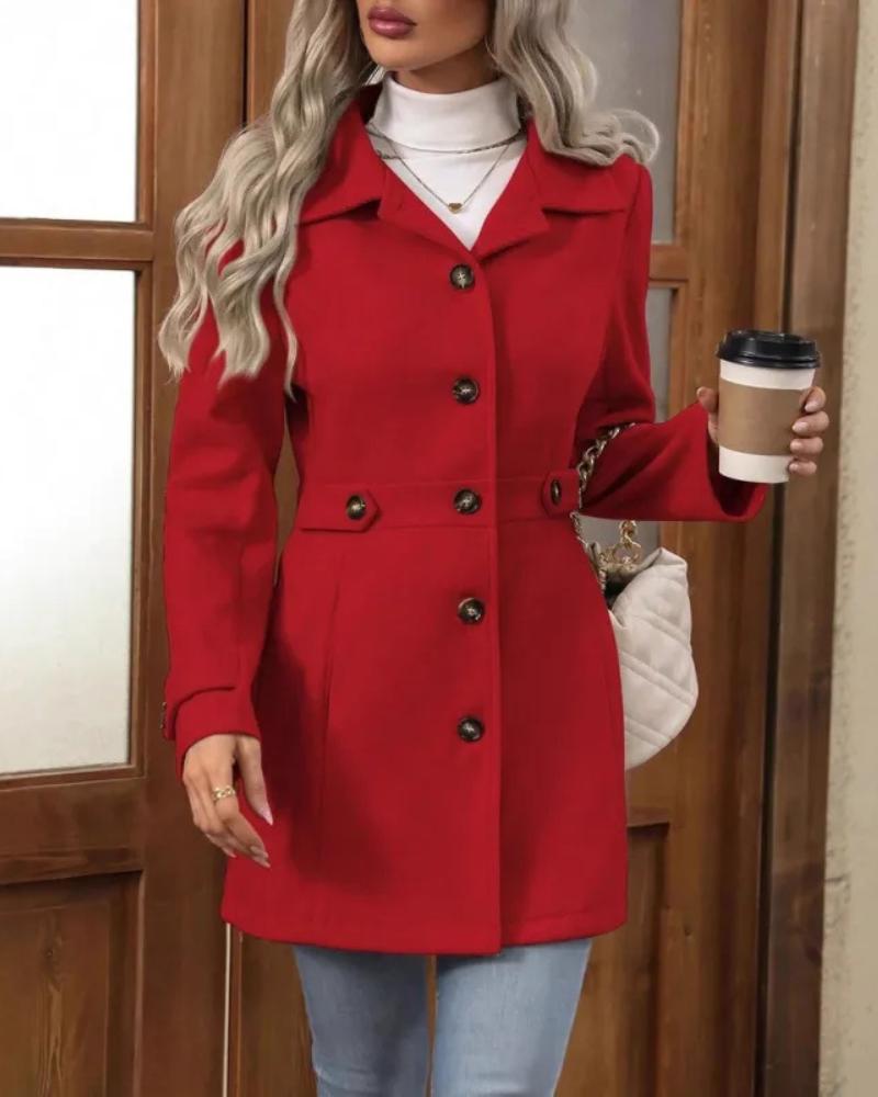 Elara Women's Tailored Double Breasted Coat