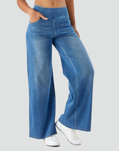 Evie Women's High Waisted Wide Leg Jeans