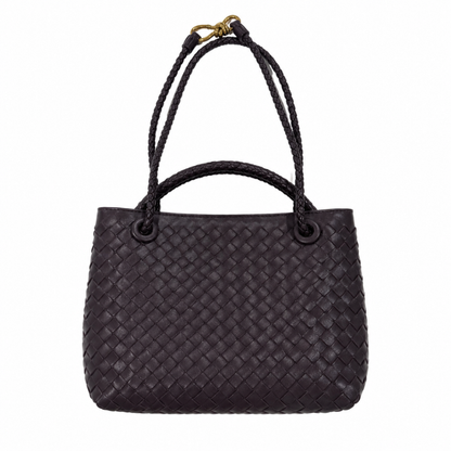 Noa Luxury Woven Handbag with Gold Clasp