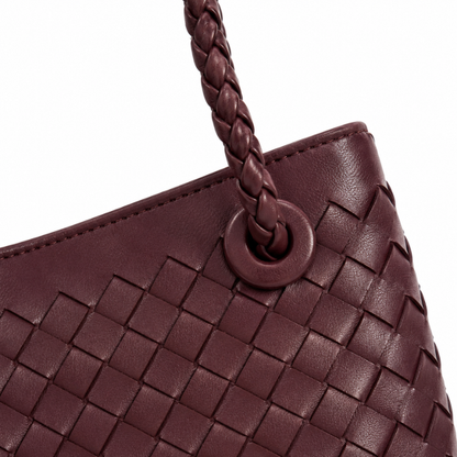 Noa Luxury Woven Handbag with Gold Clasp