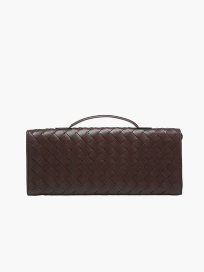Maeve Woven Shoulder Bag with Gold Clasp
