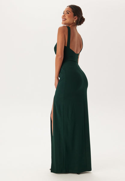 Mila Square Neck Slit Maxi Dress