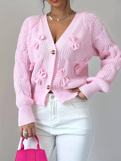 Belle Elegant Bow Knit Cardigan