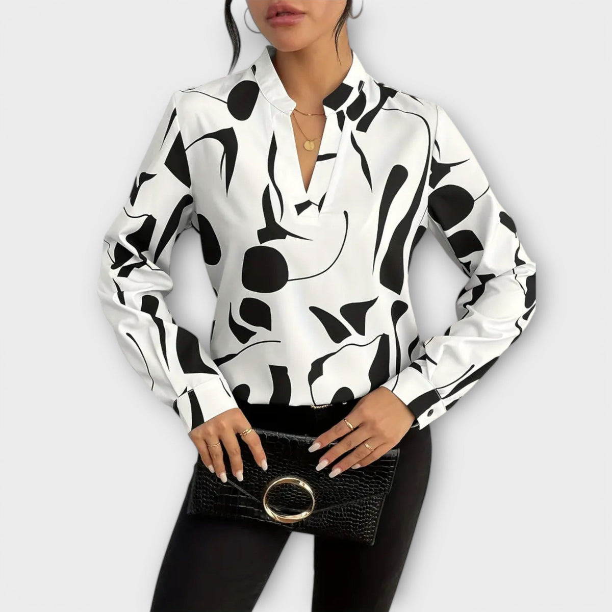 Lara Elegant Women's Blouse Stylish Design Long Sleeve Top