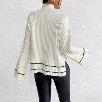 Mila Women's Ribbed Mock Neck Sweater