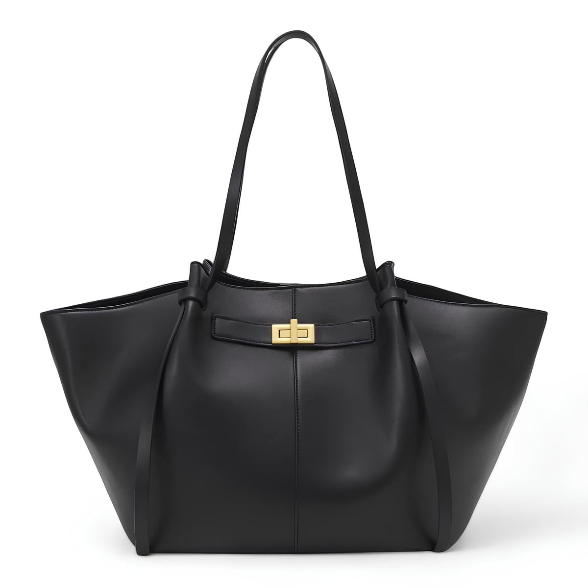 Daphne Women's Large Tote Bag with Gold Clasp
