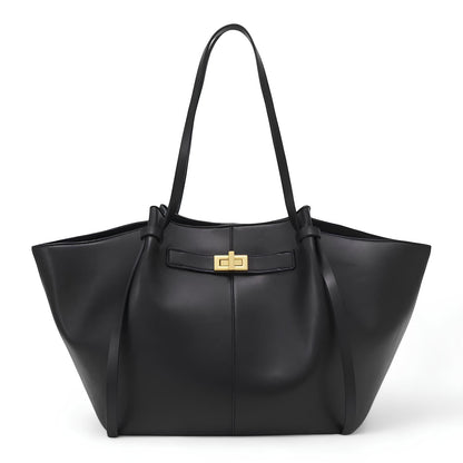 Daphne Women's Large Tote Bag with Gold Clasp