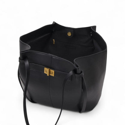 Daphne Women's Large Tote Bag with Gold Clasp