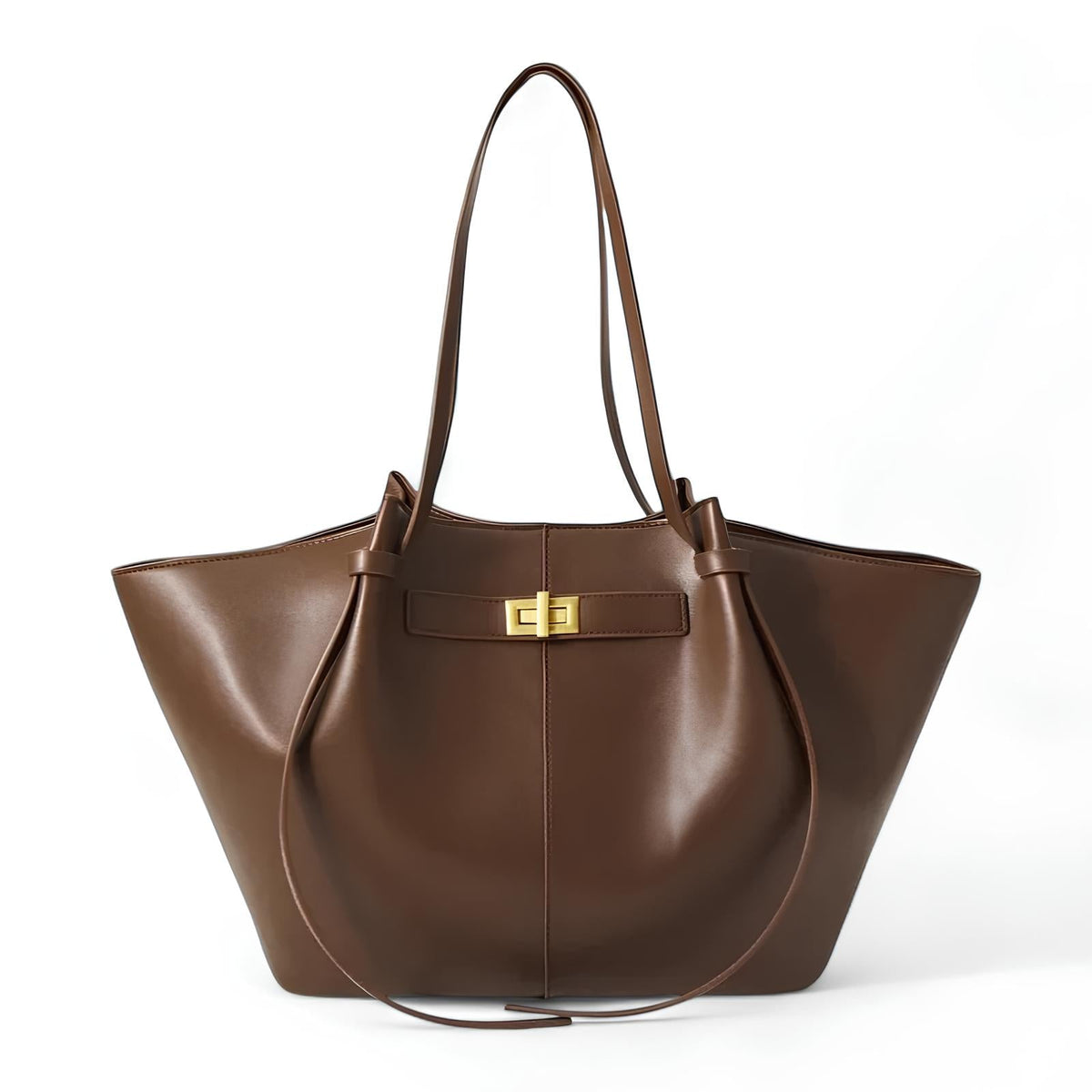 Daphne Women's Large Tote Bag with Gold Clasp