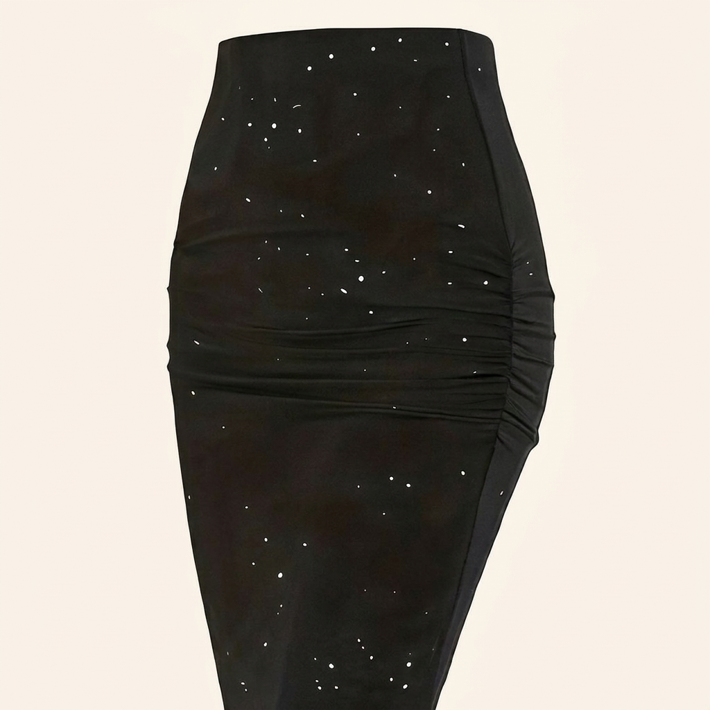 Victoria High Waisted Mermaid Maxi Skirt with Studs for Women