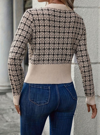 Colette Women's Tweed Knit Button Cardigan