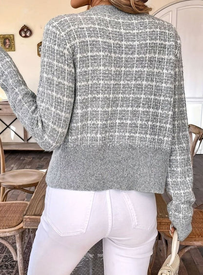 Colette Women's Tweed Knit Button Cardigan