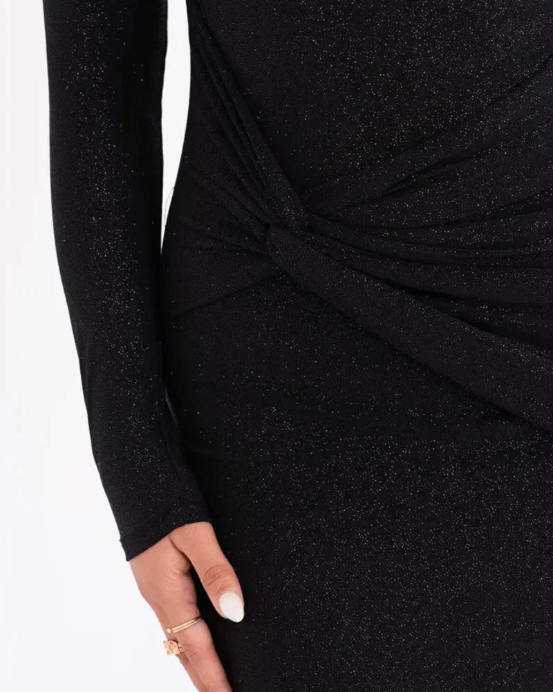 Sienna Elegant Off Shoulder Sequin Maxi Dress
